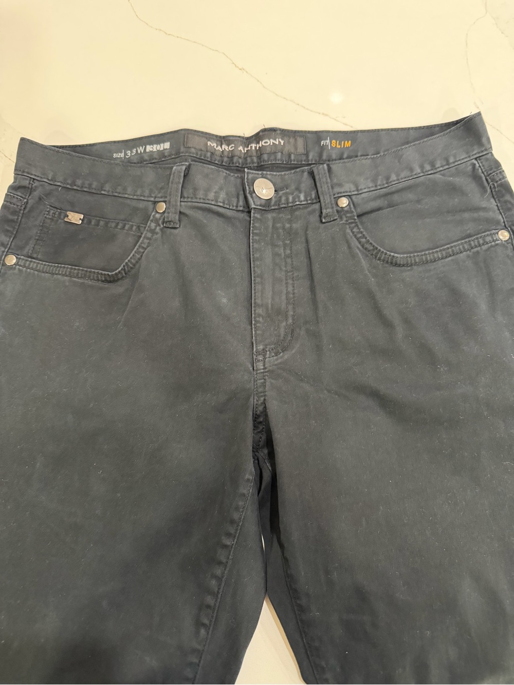 Marc Anthony Men's Slim Jeans - Black Charcoal